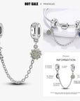 Romantic Retro Classic Series Lotus Charm Beads Fits Pandora Bracelet Women 925 Silver Pendant Bead Jewelry