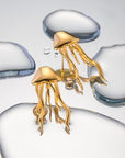 18K Gold-Plated Stainless Steel Jellyfish Earrings