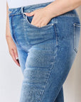 RISEN Full Size High Rise Ankle Flare Jeans