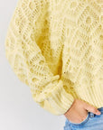 HYFVE V-Neck Patterned Long Sleeve Sweater