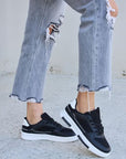 Forever Link Lace-Up Round Toe Flat Sneakers