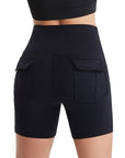 Pocketed High Waist Active Shorts