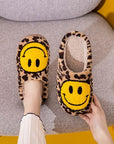 Melody Smiley Face Leopard Slippers
