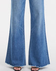 BAYEAS Full Size High Waist Button-Fly Raw Hem Wide Leg Jeans