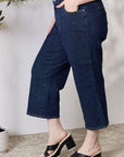 Judy Blue Full Size High Waist Cropped Wide Leg Jeans