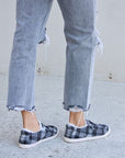Forever Link Plaid Plush Flat Sneakers