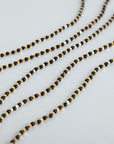 Agate Beaded Titanium Steel Necklace