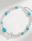 Artificial Turquoise Alloy Bead Necklace